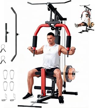 Home Gym Machine 300LBS Leg Press, Full Body Strength Training Equipment | Home Gym Machine, Multifunctional Leg Press, 300LBS Full Body Strength Training, Fits 1" & 2" Weight Plates Not Included