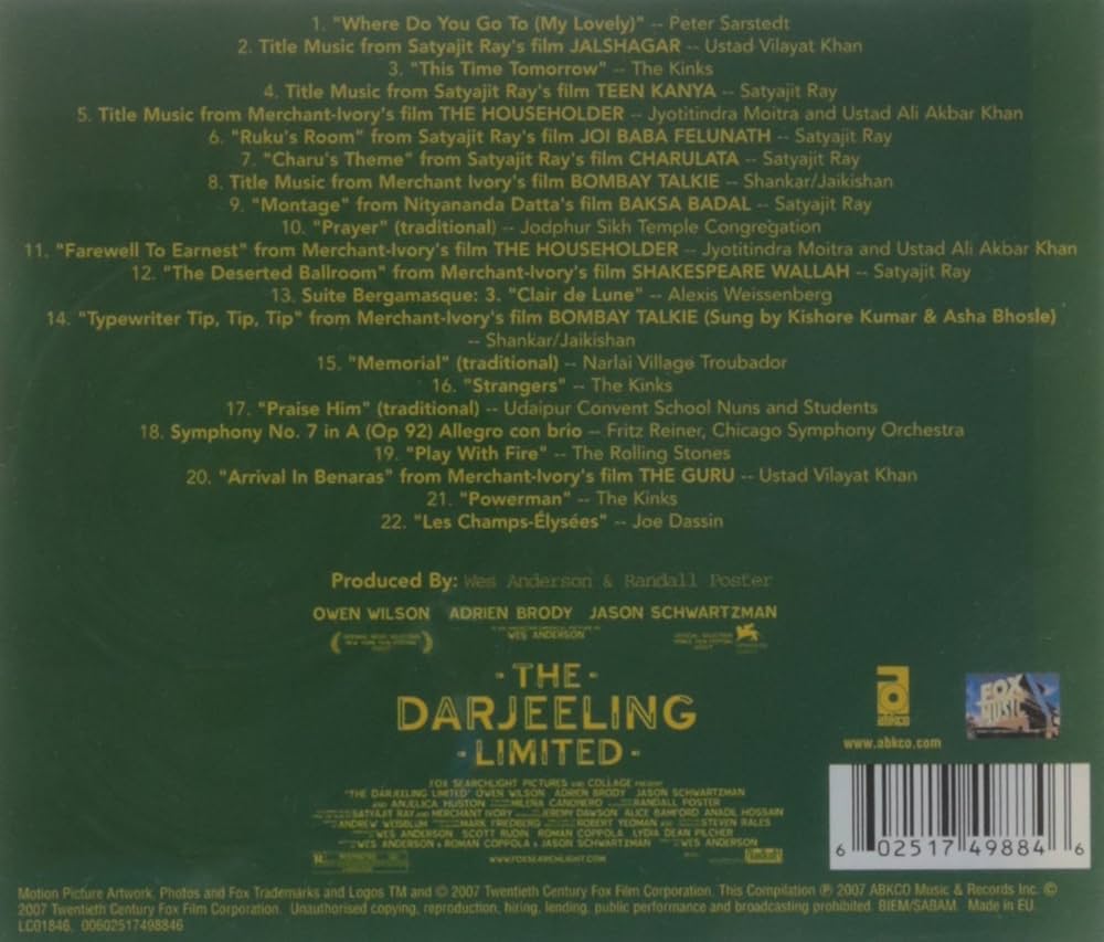 Amazon.com: The Darjeeling Limited: CDs & Vinyl