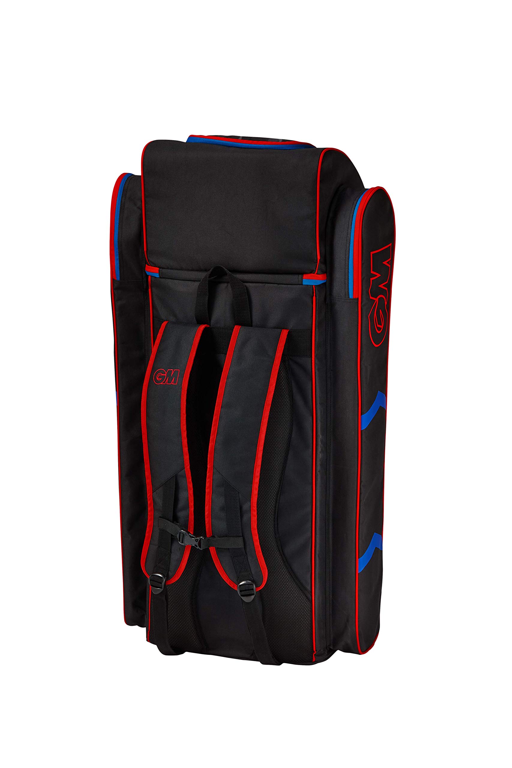 GM Cricket Sac de Cricket Unisexe pour Adulte Noir/Rouge/Bleu Taille Standard
