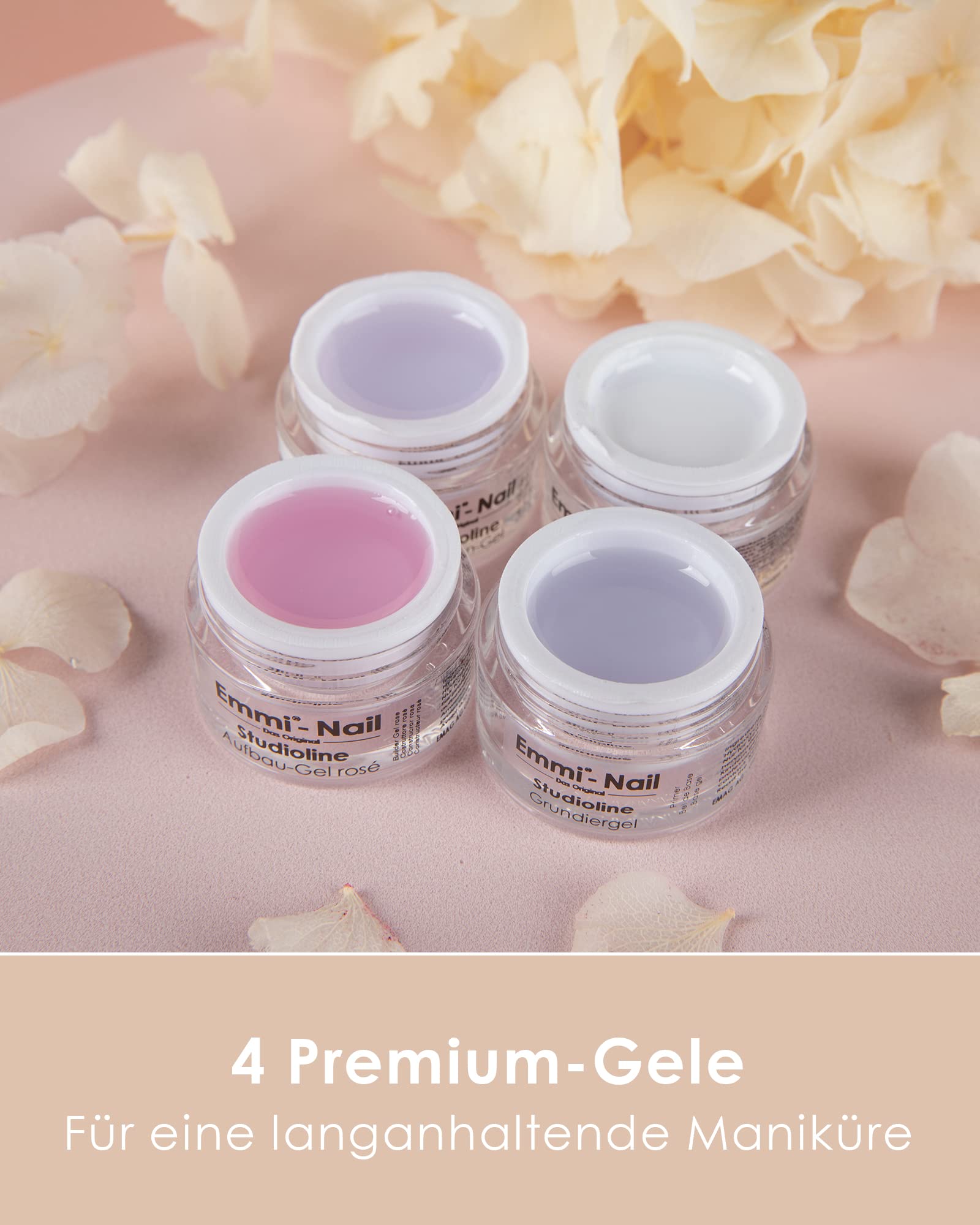 Emmi Nail Gelnägel Starterset Galaxy | 16-teiliges Set Mit UV/LED-Lampe, 4x Gel Nagellack & Zubehör | Professionelle Maniküre Zum Nägel Selber Machen