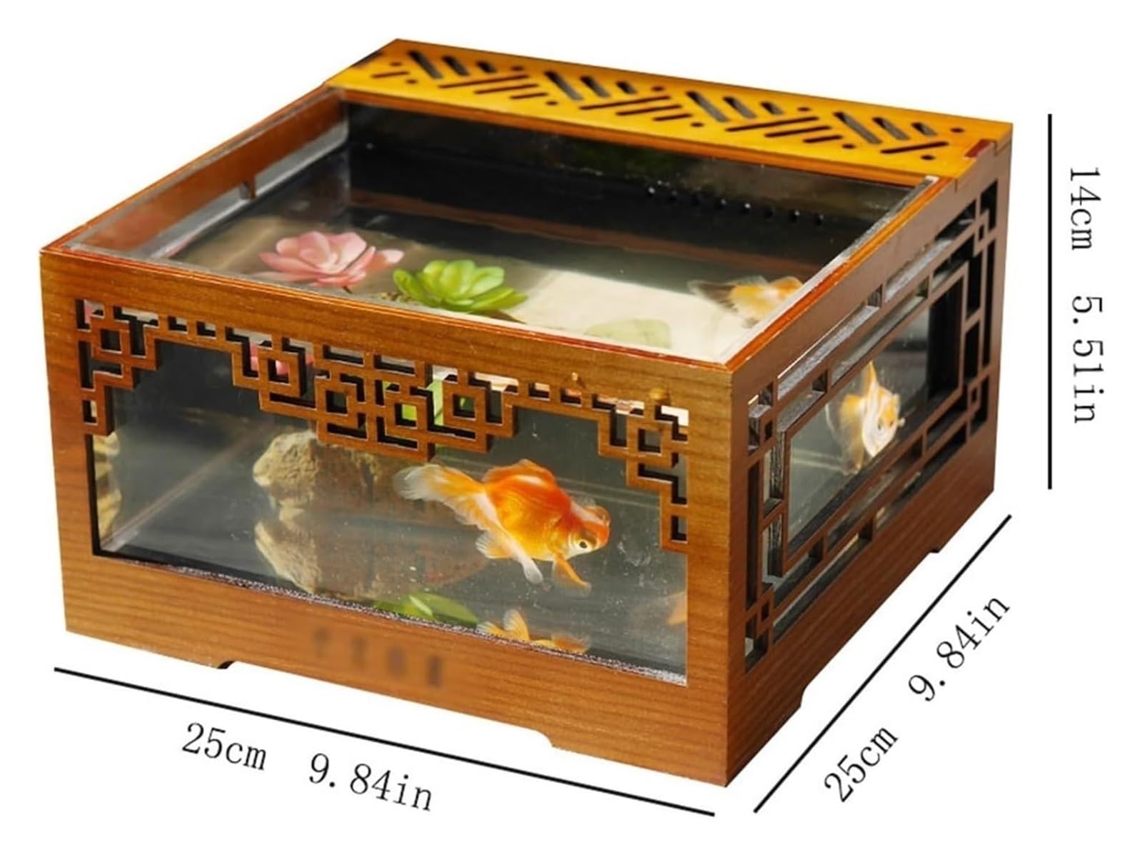 Kugelaquarium, Goldfischglas, Abnehmbarer Desktop-Tank Indoor-Ornamenta Aquarien