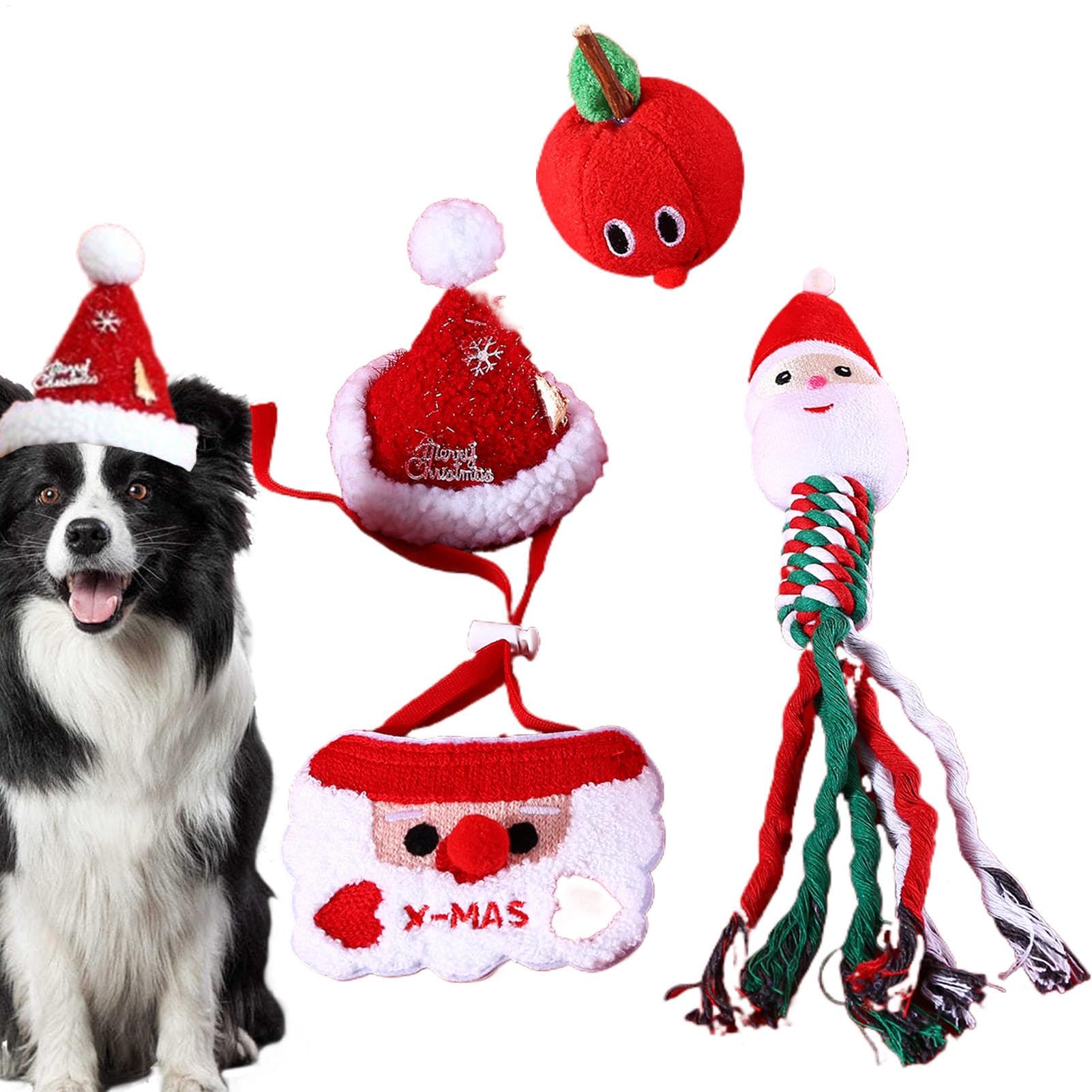 Jouet de Noël pour chien contre l'ennui : peluches à mâcher interactives pour chat et chaton