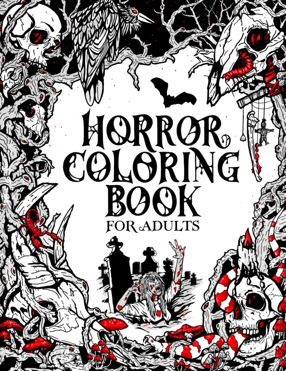 Amazon.com: Horror Coloring Book for Adults: Creepy Creatures, Monsters ...
