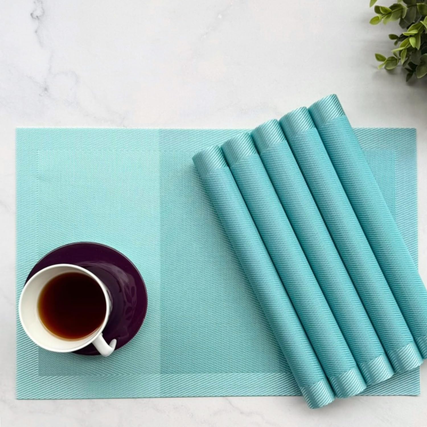 Livmodern Dining Table Mats - Midnight Bloom Set -12