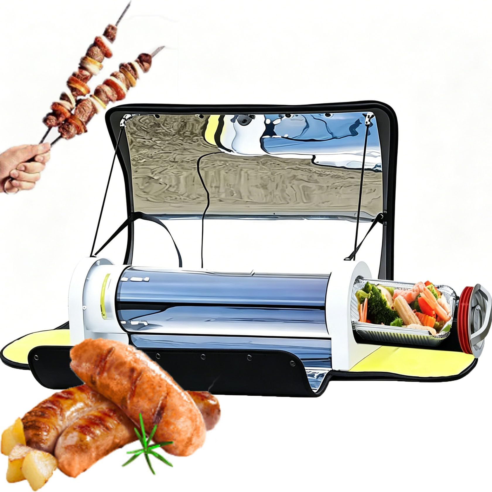 4.5 Zestaw Do Budowy Pieca Solarnego, Paraboliczna Kuchenka Solarna Z Koncentratorem, Metalowy Piec SłOneczny – Do Gotowania, Pieczenia, Grillowania I SmażEnia; Przygotuj PosiłEk W 20 Minut.