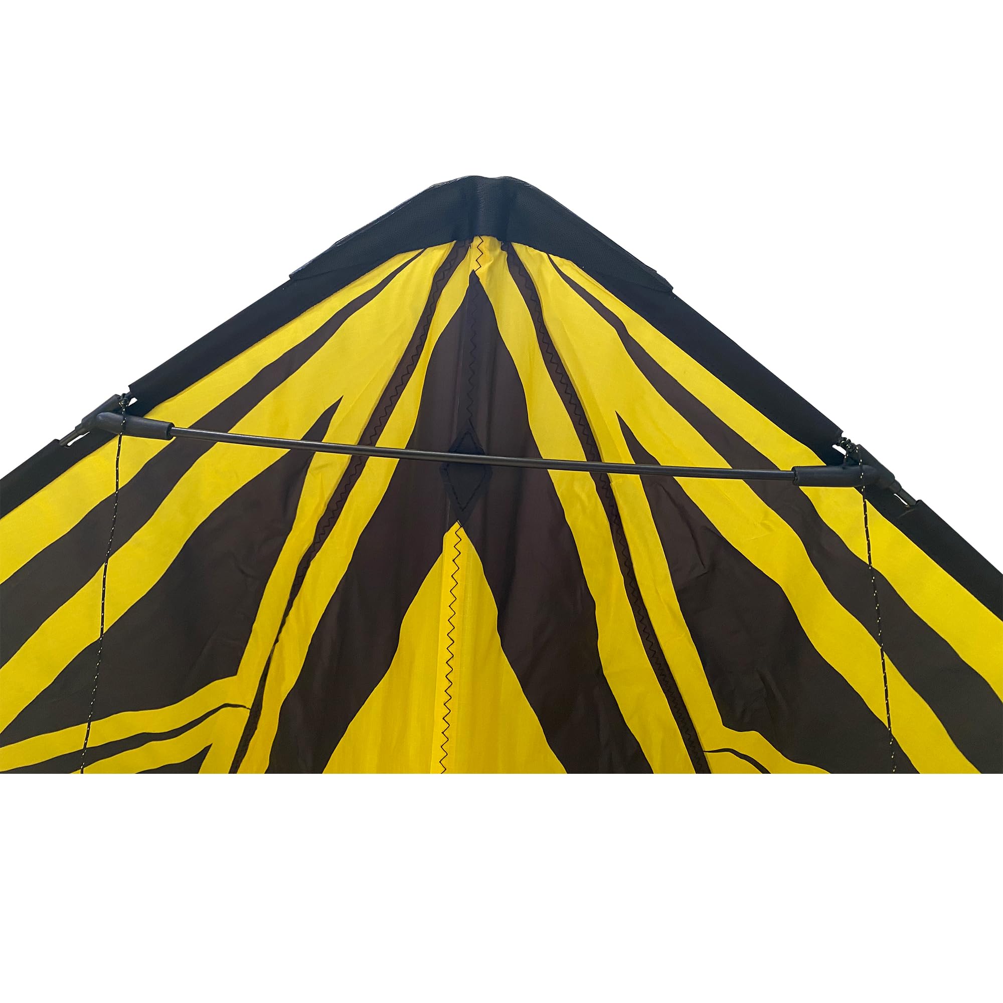 Cerf-volant acrobatique professionnel, cerf-volant de sport double ligne, motif géométrique noir et jaune, 160 x 73 cm, jouet de jeu en plein air pour la plage