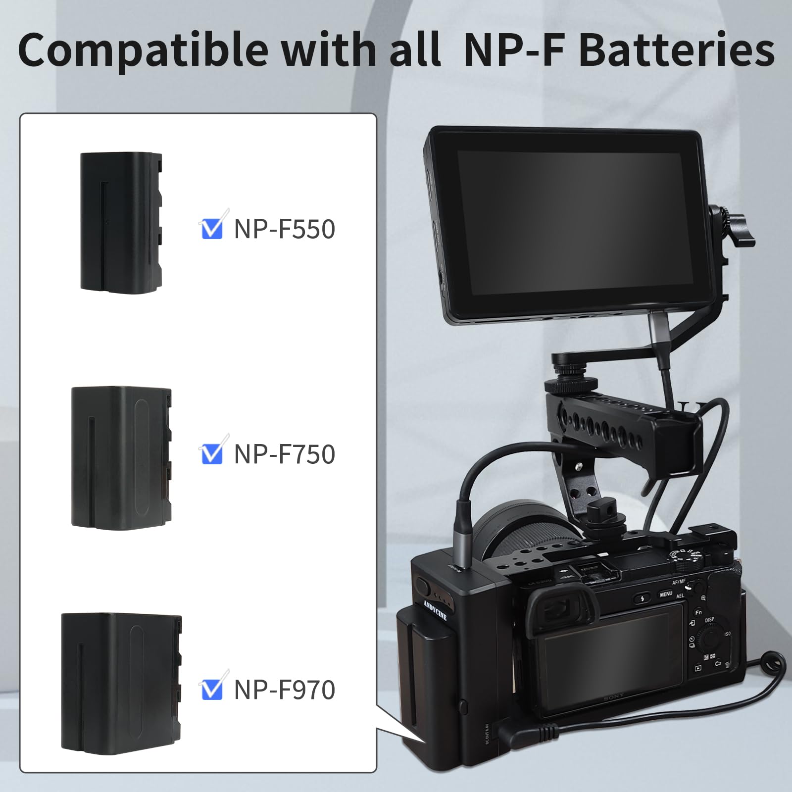 Topwowe NP-F970 - Batería multifuncional de 7800 mAh, compatible con PD