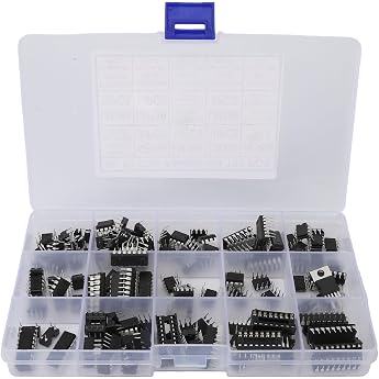 150-teiliges Integriertes XL-IC-Chip-Sortiment-Set Opamp-Oszillator-IC-Chip und Sockel Sortiertes Set f r Elektronische Ger te