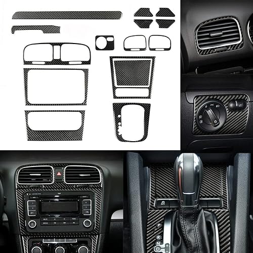 Car Interior Accessories 15 Pieces Carbon Fiber Interior Complete Trim