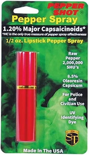 Miniatura 7 de Pepper Shot Lápiz labial OC Pepper Spray Bundle para mujeres Lote de dos (1) Rosa (1) Rojo