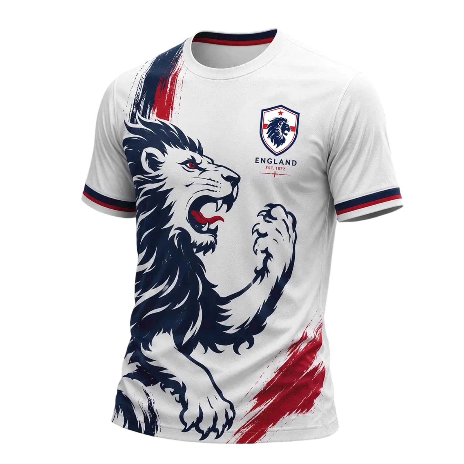 Football Jersey Short Sleeve for Men Classic Style England Football Shirts Sport Casual T-Shirt Ideal for Young Football Fans and Sports Activities 03-Dark Gray M