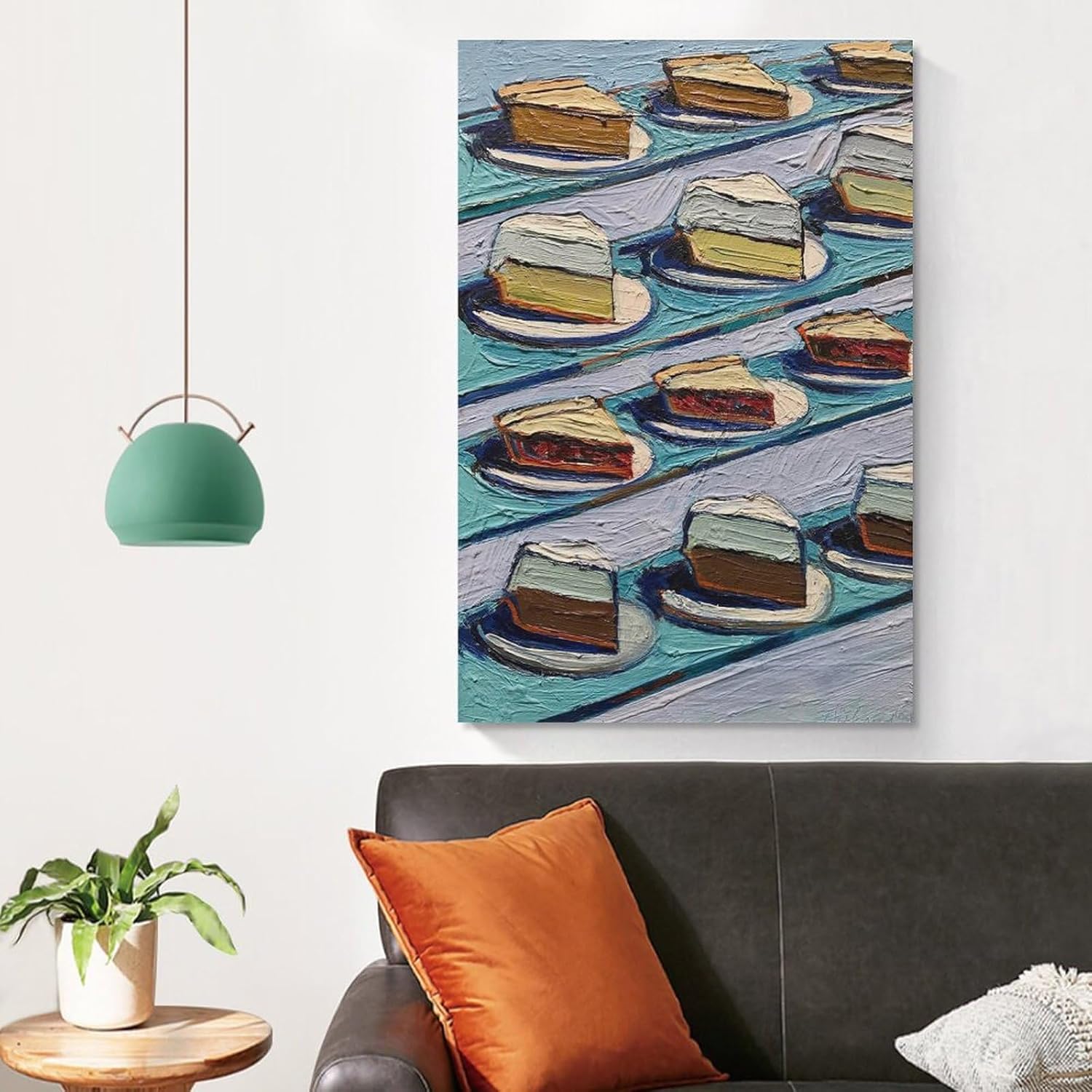Wayne Thiebaud Refrigerator Pies Pop-Art Painting On Canvas Wall Art Poster Scroll Picture Print Living Room Walls Decor Home Posters 24x36inch(60x90cm)
