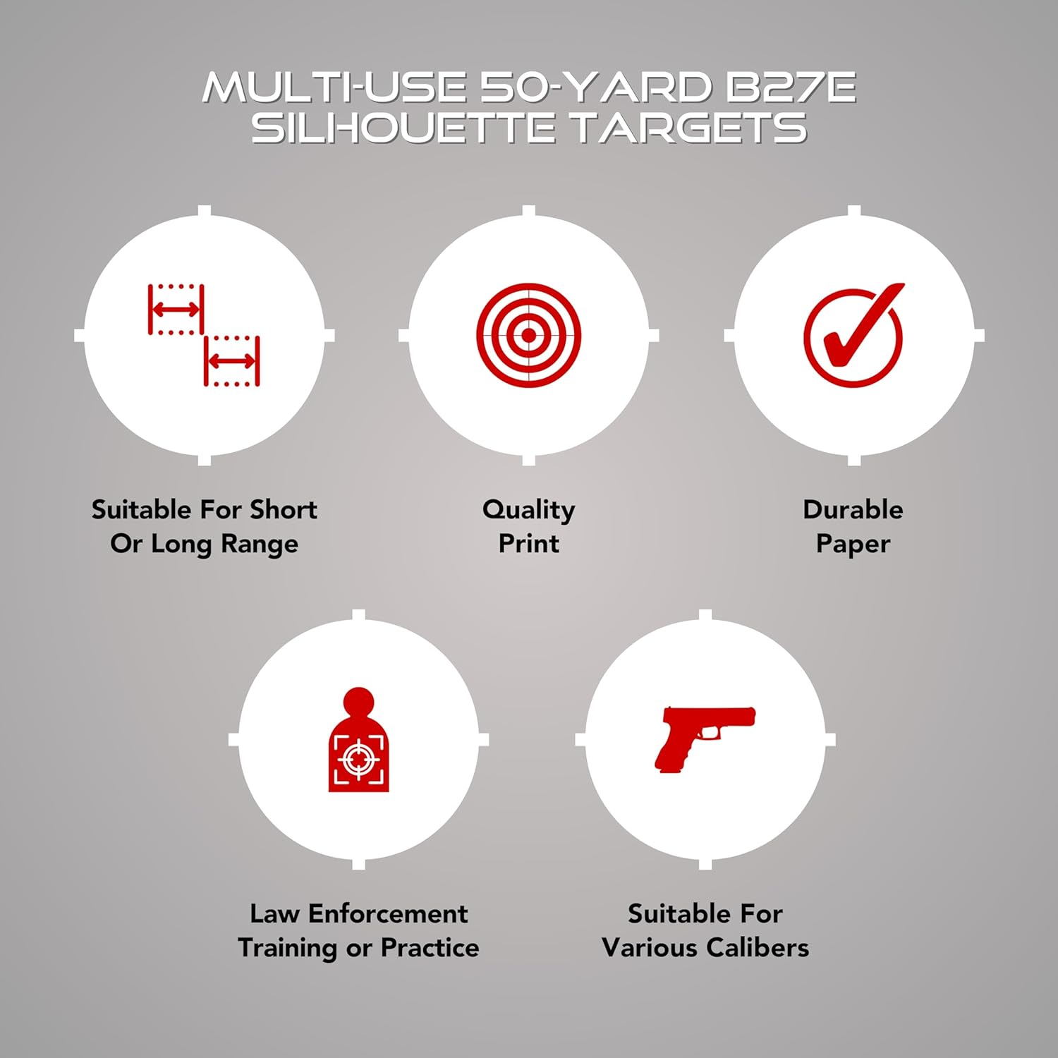 Silhouette Indoor & Outdoor Paper Targets - Pack for Range Shooting