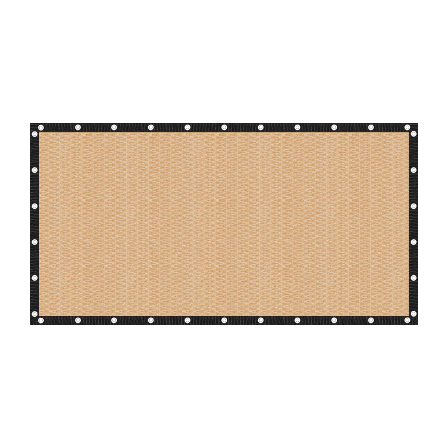 VICLLAX Shade Fabric Sun Shade Cloth Privacy Screen with Grommets for Patio Garden Pergola Cover Canopy 10x20 FT, Wheat โ image 1
