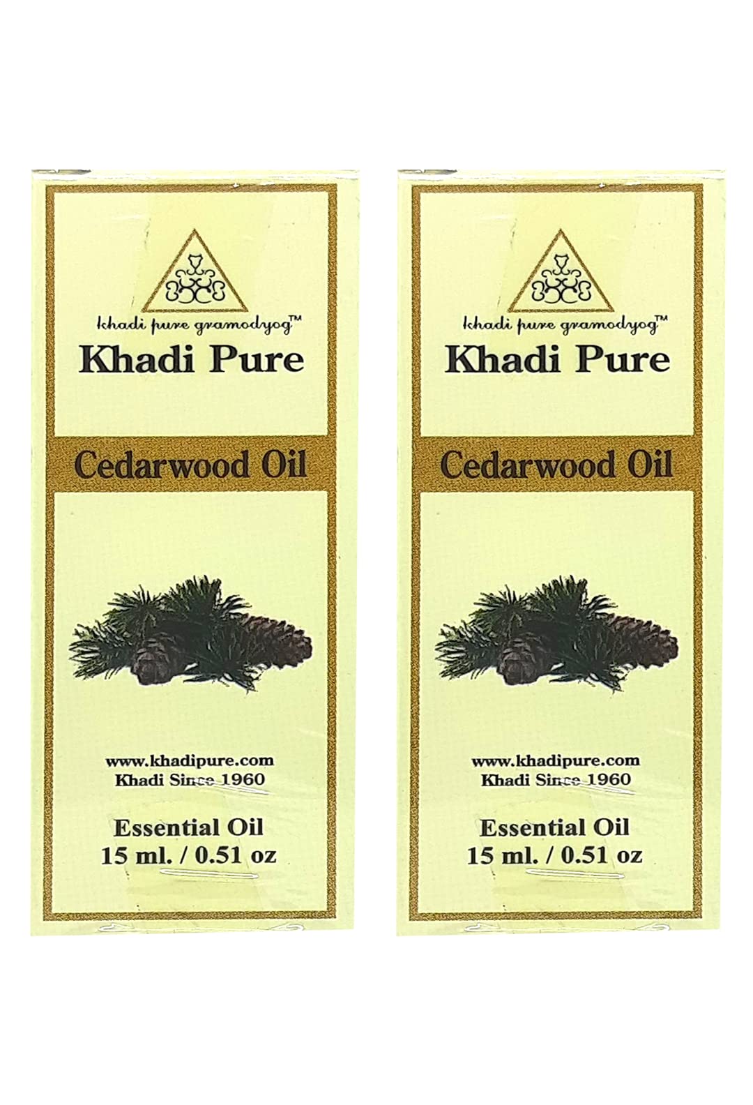 Khadi Pure Herbal Cedarwood Essential Oil, 15 ml (Pack of 2)-picture-42