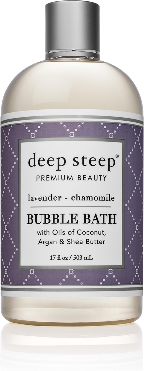 Deep Steep Bubble Bath Bundle Pack: 1 Each: Lavender Chamomile, Vanilla Coconut, Rosemary Mint, 17 Ounce : Beauty & Personal Care