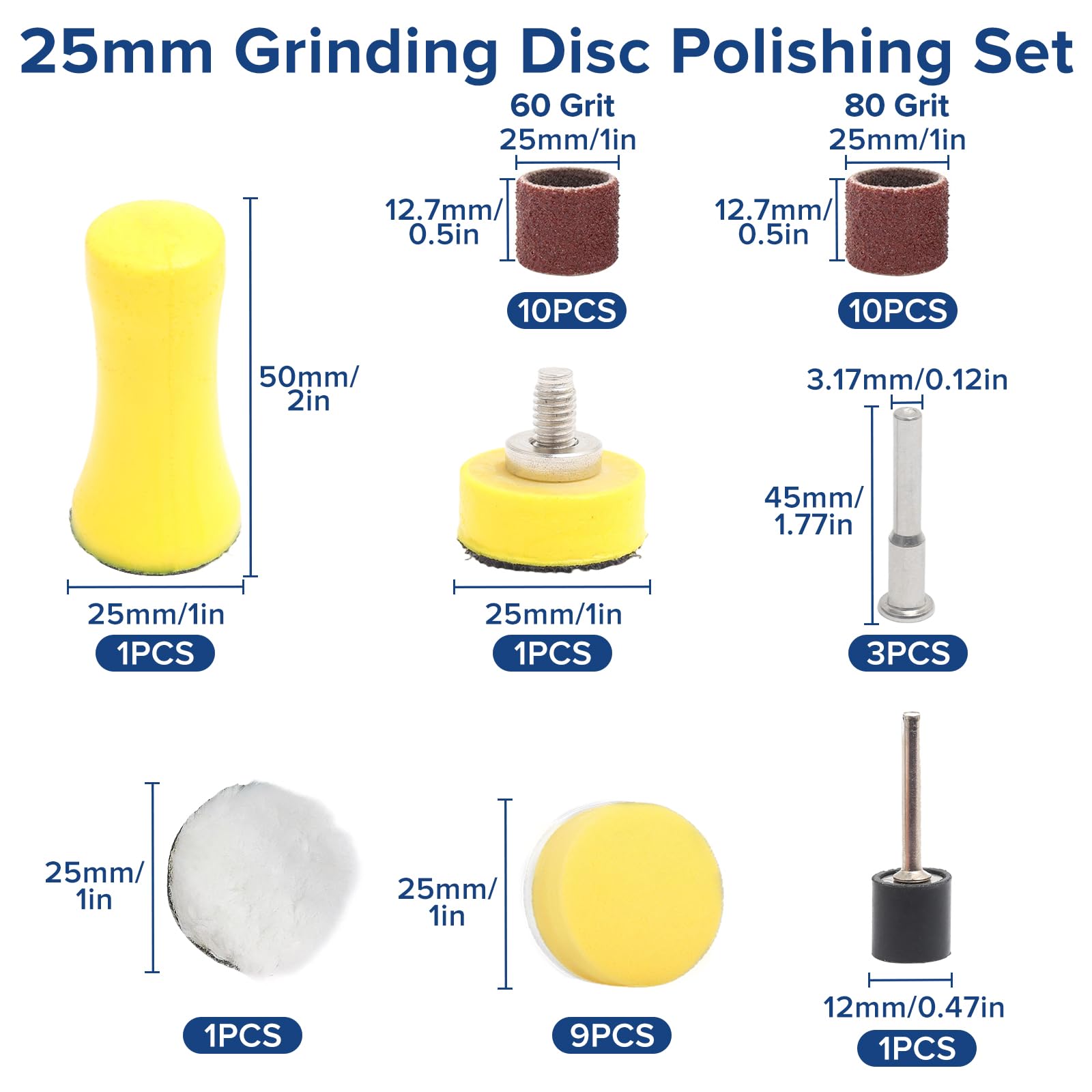 Seconero 297 Pcs 25mm Wet and Dry Sanding Discs and Drum Sander Set - Image 3