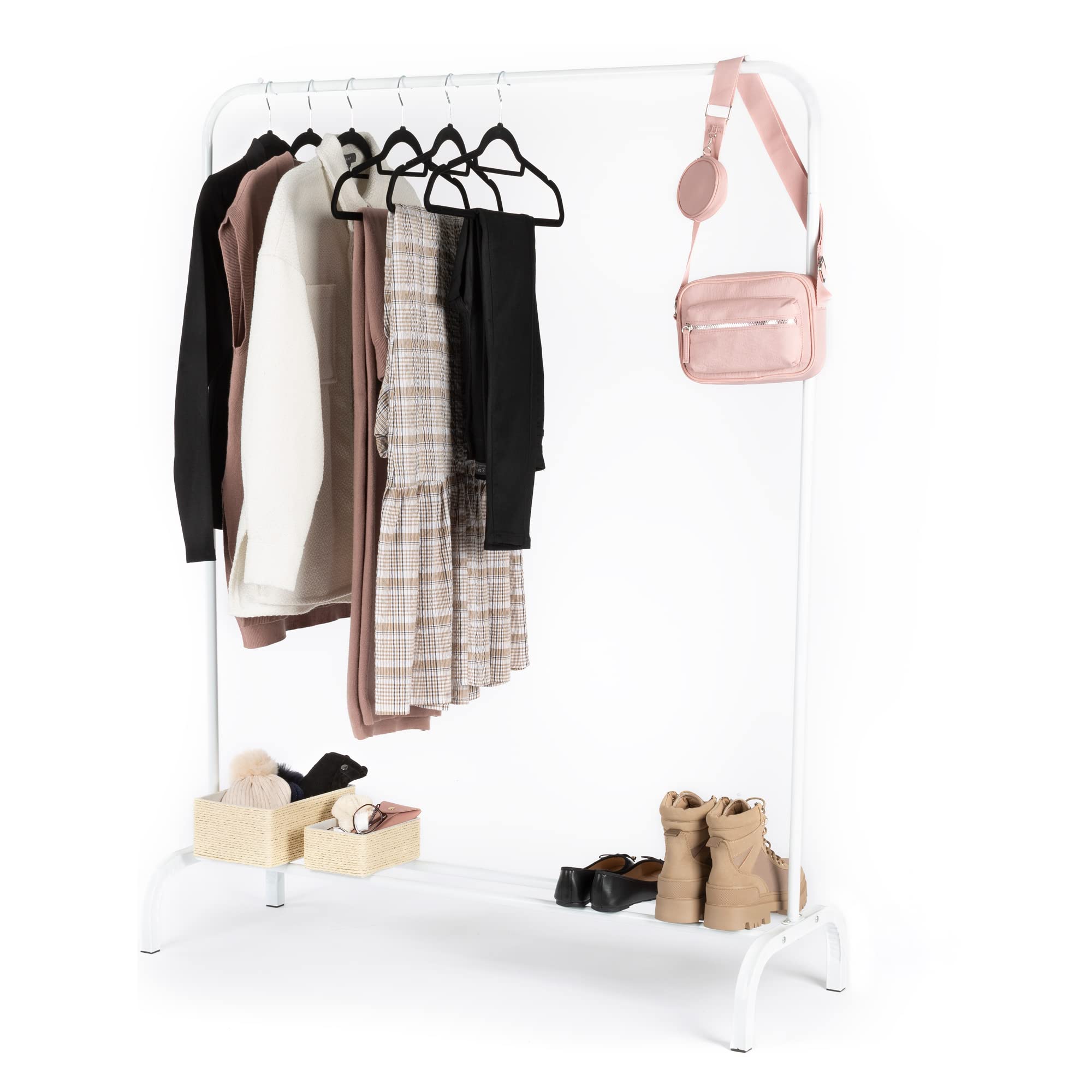 Livivo ( ) Heavy Duty Clothes Rail Rack White