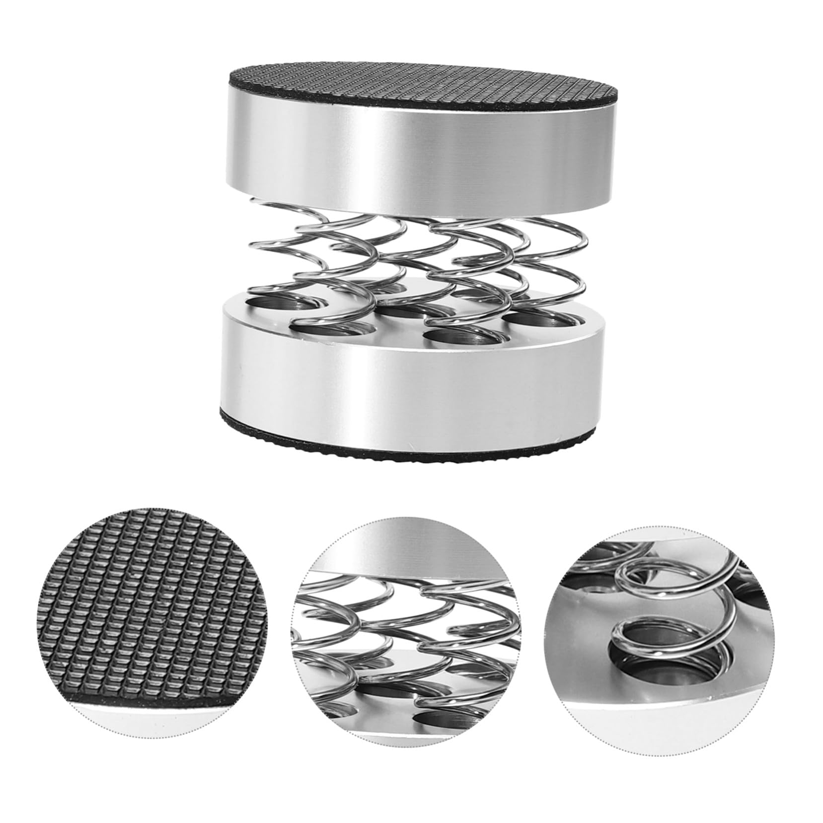 Piedini Antivibrazione con Molla per Amplificatori e Casse Acustiche Pad Base in Alluminio Assorbimento Urti e Isolamento per Audio Hifi e Subwoofer