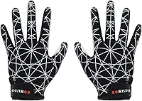 aifitbre Youth Football Receiver Gloves for Kids - Super Sticky Silicone Grip, Breathable, Adjustable for Boys & Girls