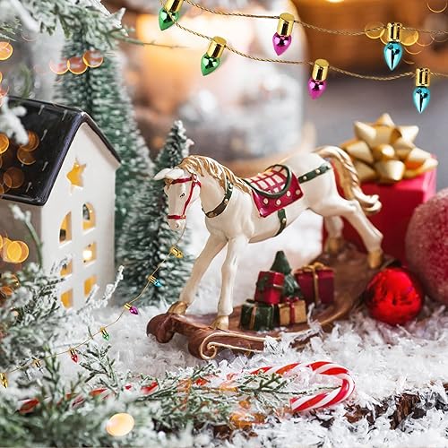 Miniatura 6 de 2 tiras de luces en miniatura de Navidad, 65.6 pies, accesorios de casa de muñecas, decoración de casa de jengibre, mini decoraciones para casas