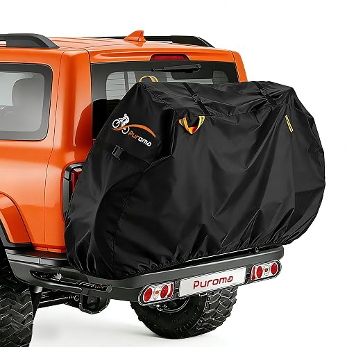 Puroma 600D Bike Cover for Transport on Rack Waterproof Outdoor Bike Cover
