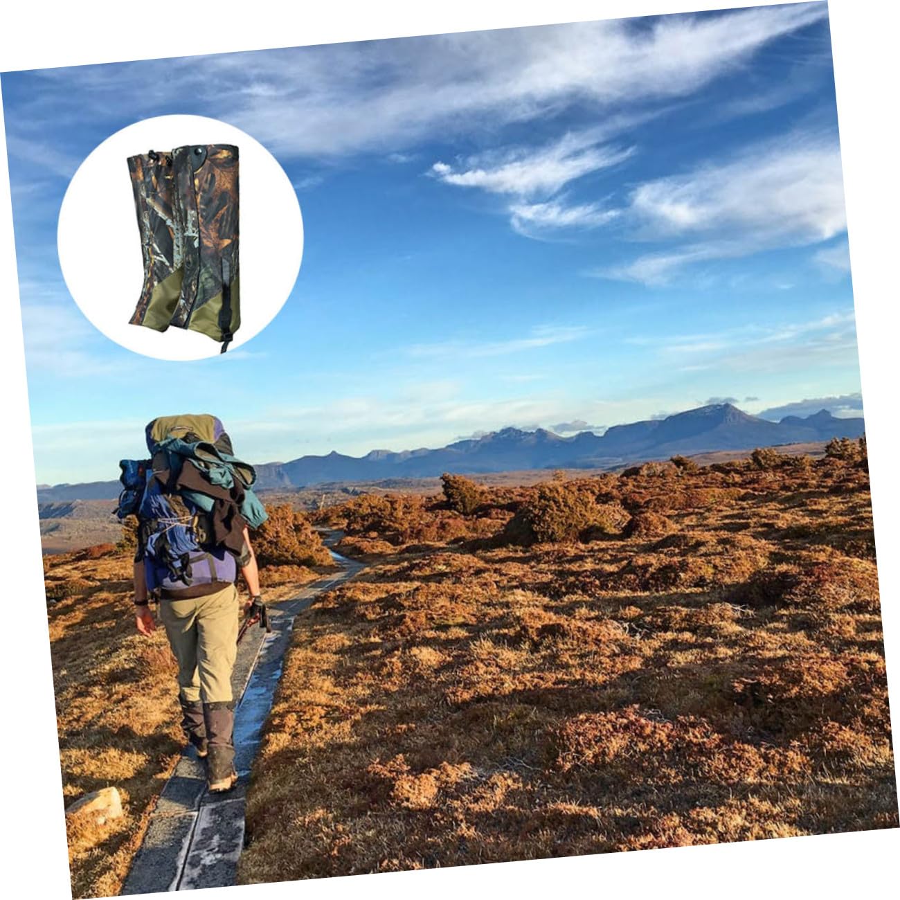 BESTonZON Guêtres de Bottes D'extérieur Imperméables en Oxford, 1 Paire