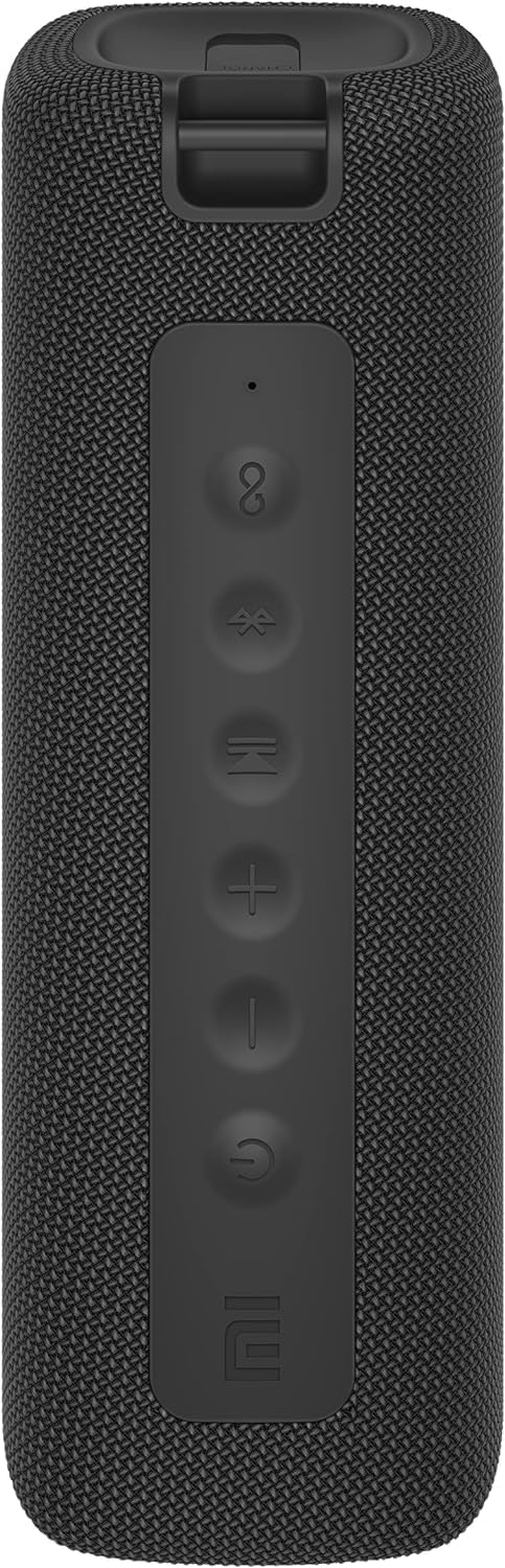 Front view of the Xiaomi Mi Portable Bluetooth Speaker, showing the vertical arrangement of control buttons.