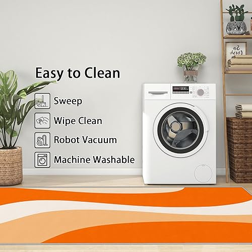 Miniatura 6 de Alfombras de los años 70 para dormitorio, alfombra de 4 x 6, decoración del hogar y decoración de la habitación de los años 70, alfombra retro