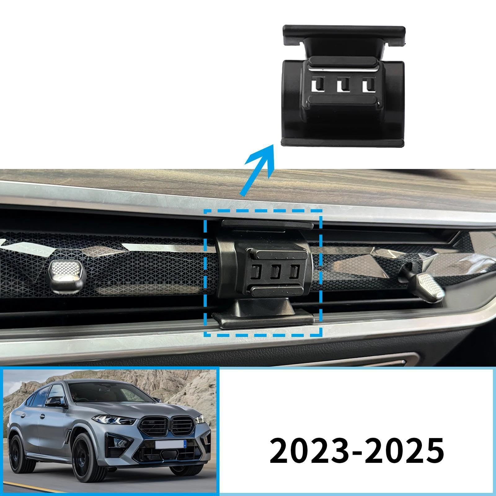 Uchwyt Samochodowy na Telefon dla BMW X6 2023-2025, uchwyt samochodowy na telefon komórkowy, stojak na nawigację GPS (ładowanie)
