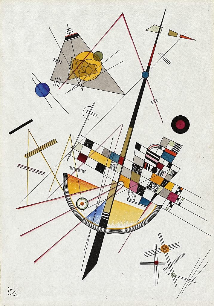 Iplupjdy No Frame Vintage Wall Art Art Print Artwork Artwork Print Poster Delicate Tension By Wassily Kandinsky For Wall Decor60x90cm