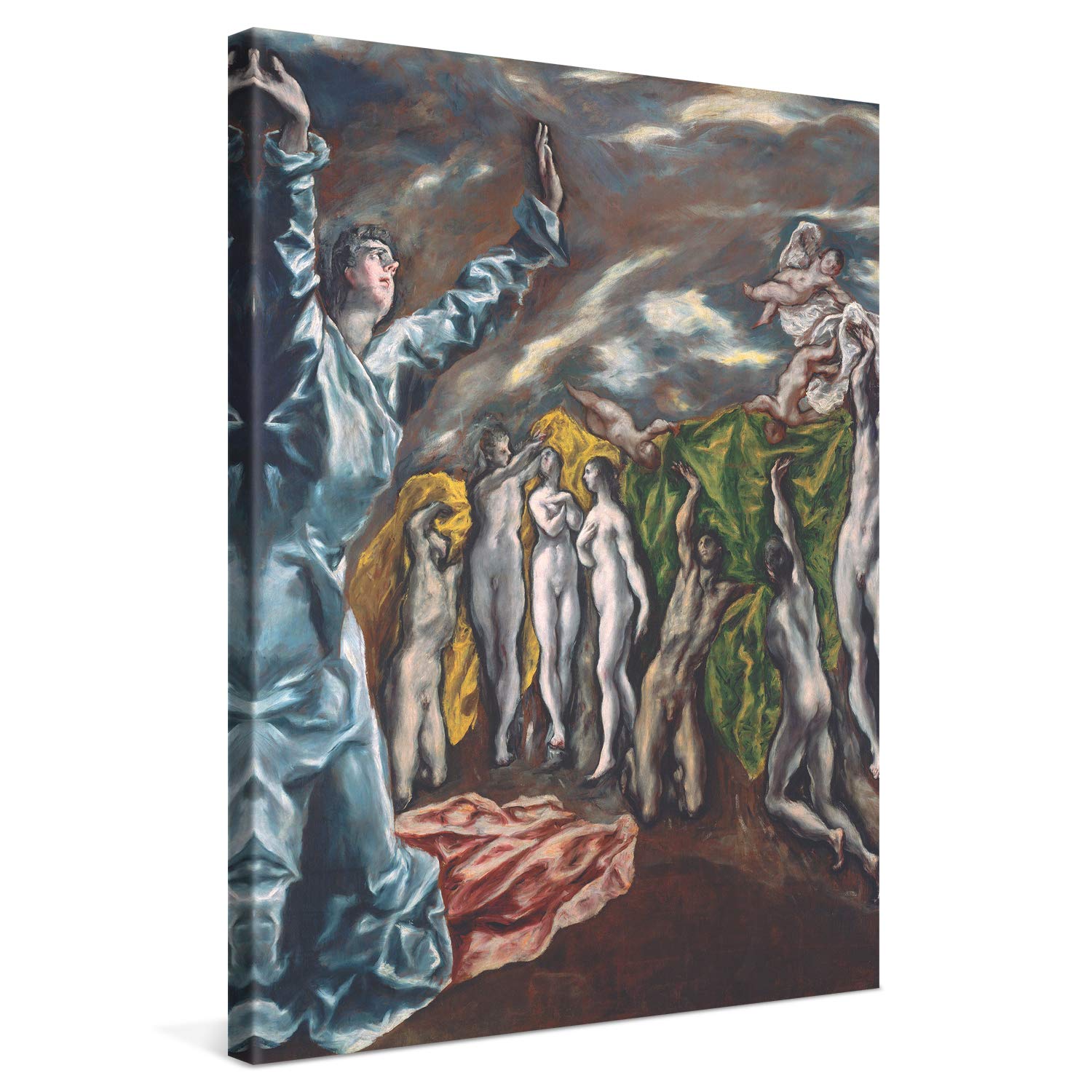 PICANOVA – El Greco – The Vision of Saint John 30x40cm – Premium Canvas Art Print – Canvas Print Wall Art Decor Picture Stretched on Wooden Frame as Gallery Artwork – Classical Art Collection