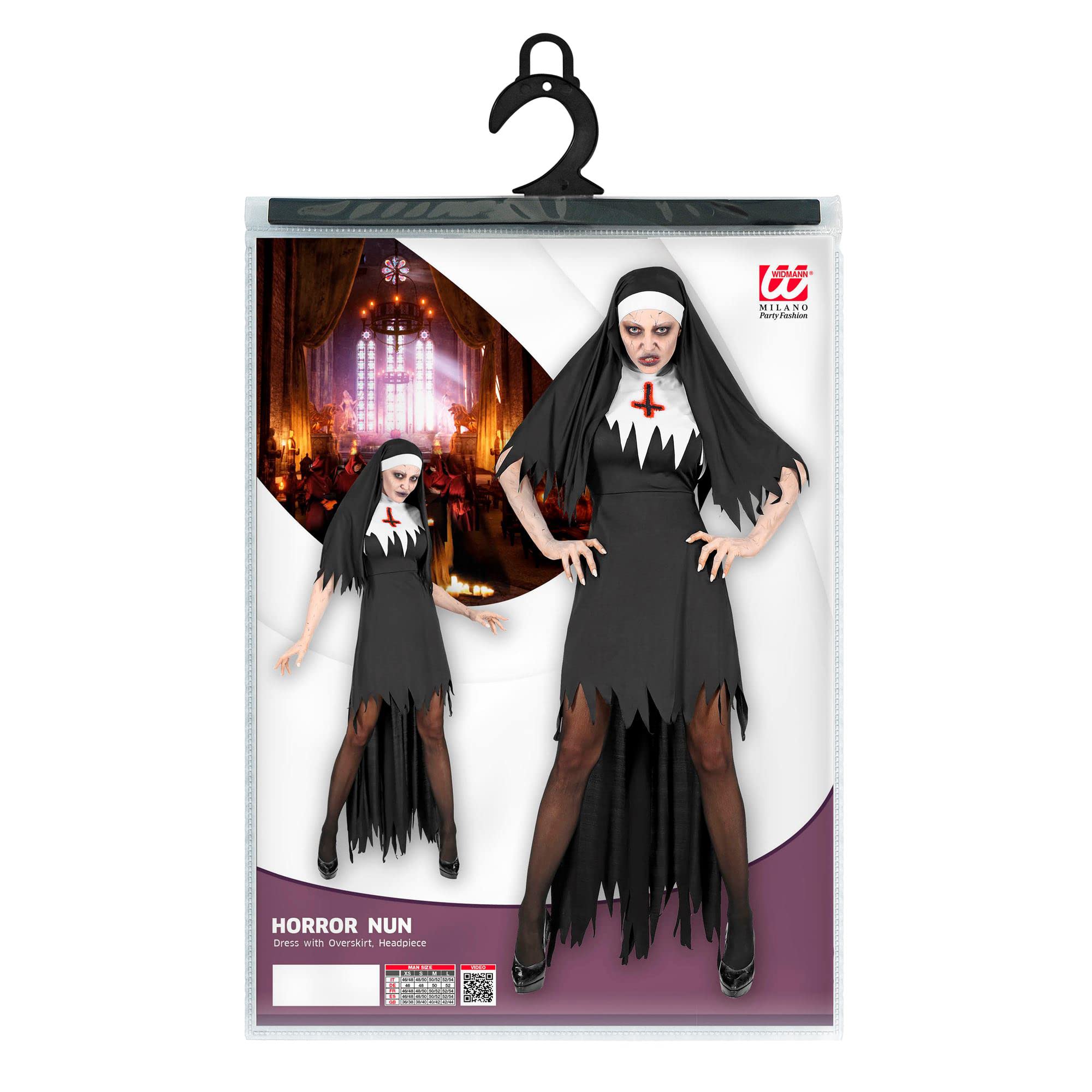 Zombie Priester Kostüm Gruselig - Mit Robe, Schal & Kreuz Für Halloween
