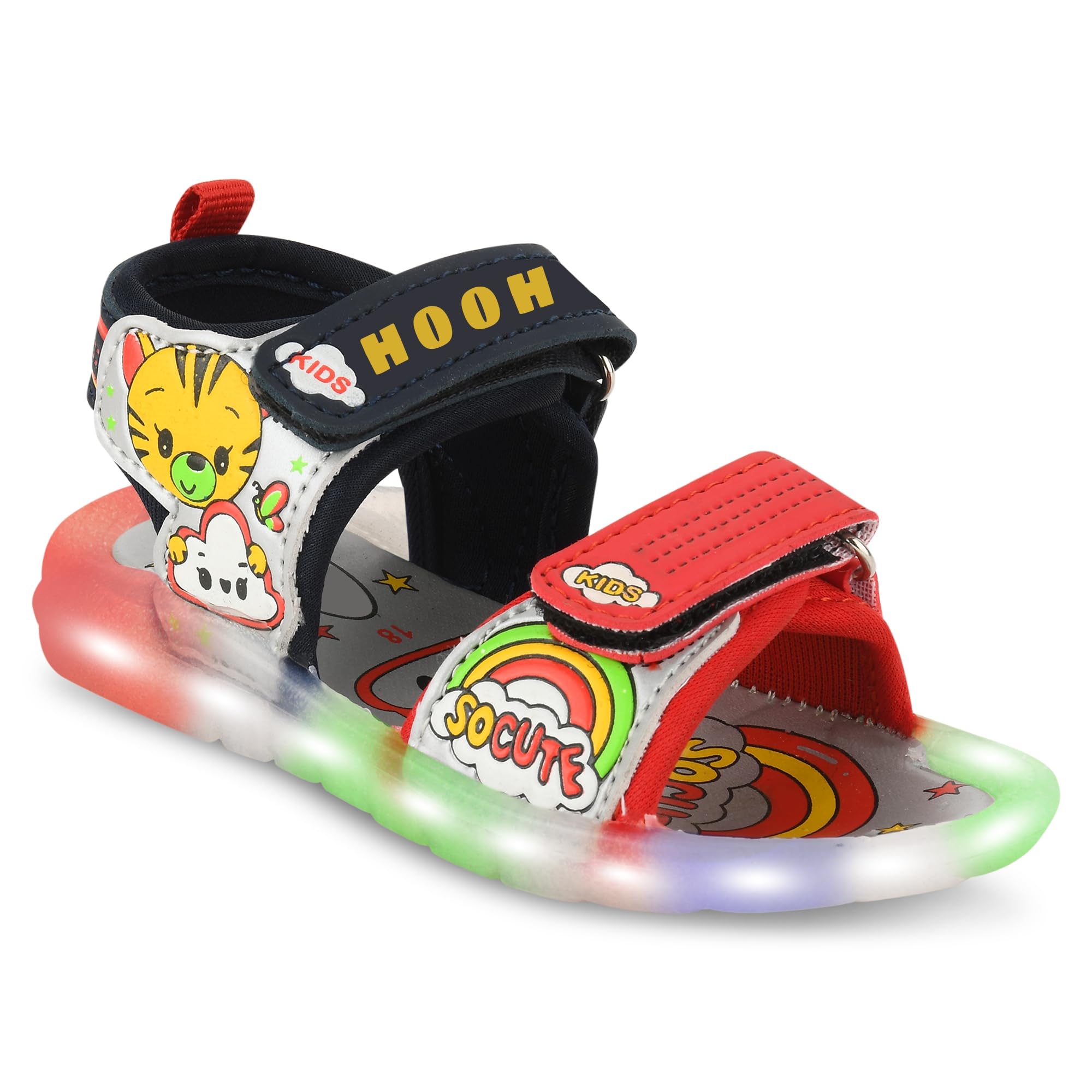 Hooh Kids Unisex LED Light Up Sandals for Baby boys and Girls upto 2.5 Years (FINEST RED, UK Footwear Size System, Toddler, Age Range, Medium, 3 Months, 6 Months) (B0DFJ7BG33) Amazon Price History, Amazon Price Tracker