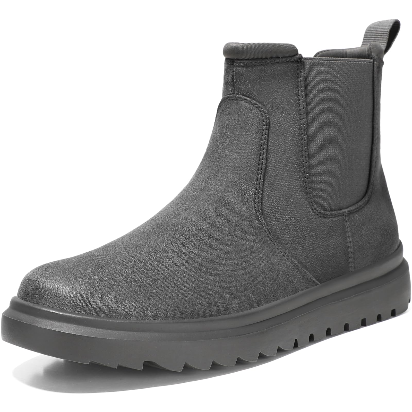 Photo 1 of Bacia Women's Comfy Ankle High Elastic Slip On Boots Fashion Suede Fall Chelsea Boot 7 Grey