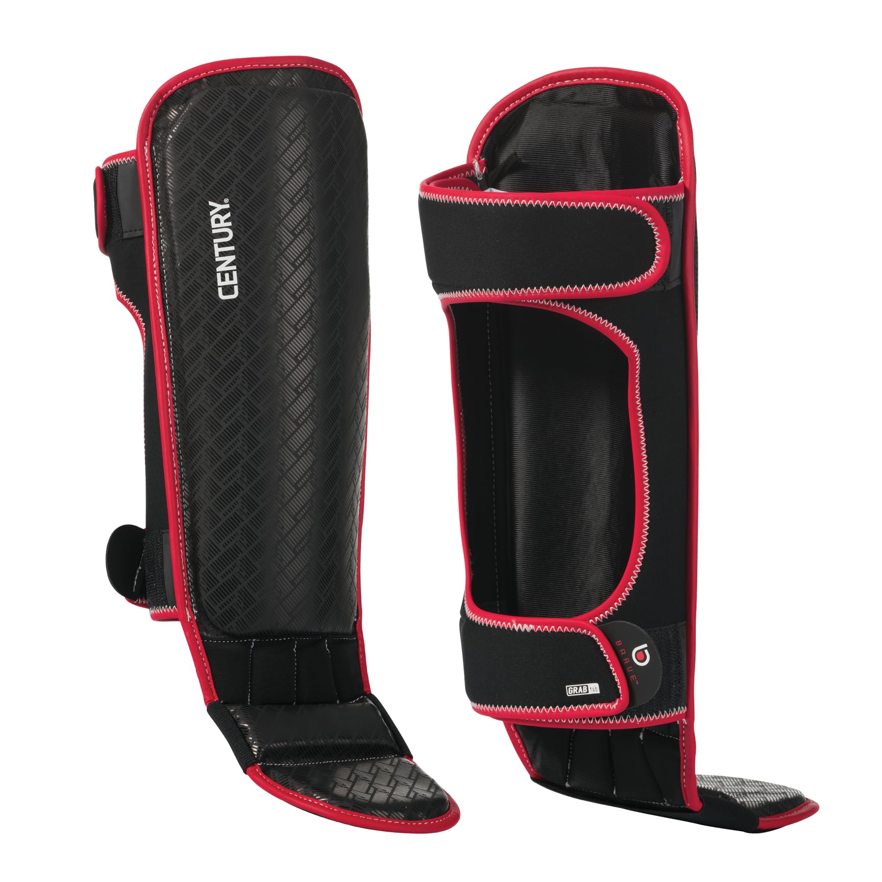 MMA Instep Century Brave Shin Guards, Small/Medium, Black