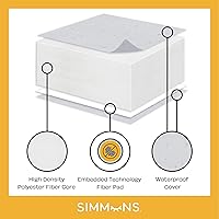 Vista 8 de Delta Children - Cama para niños pequeños Mickey Mouse 3D, azul + colchón de cuna de bebé de dos etapas Simmons Kids Silver Nights de doble cara