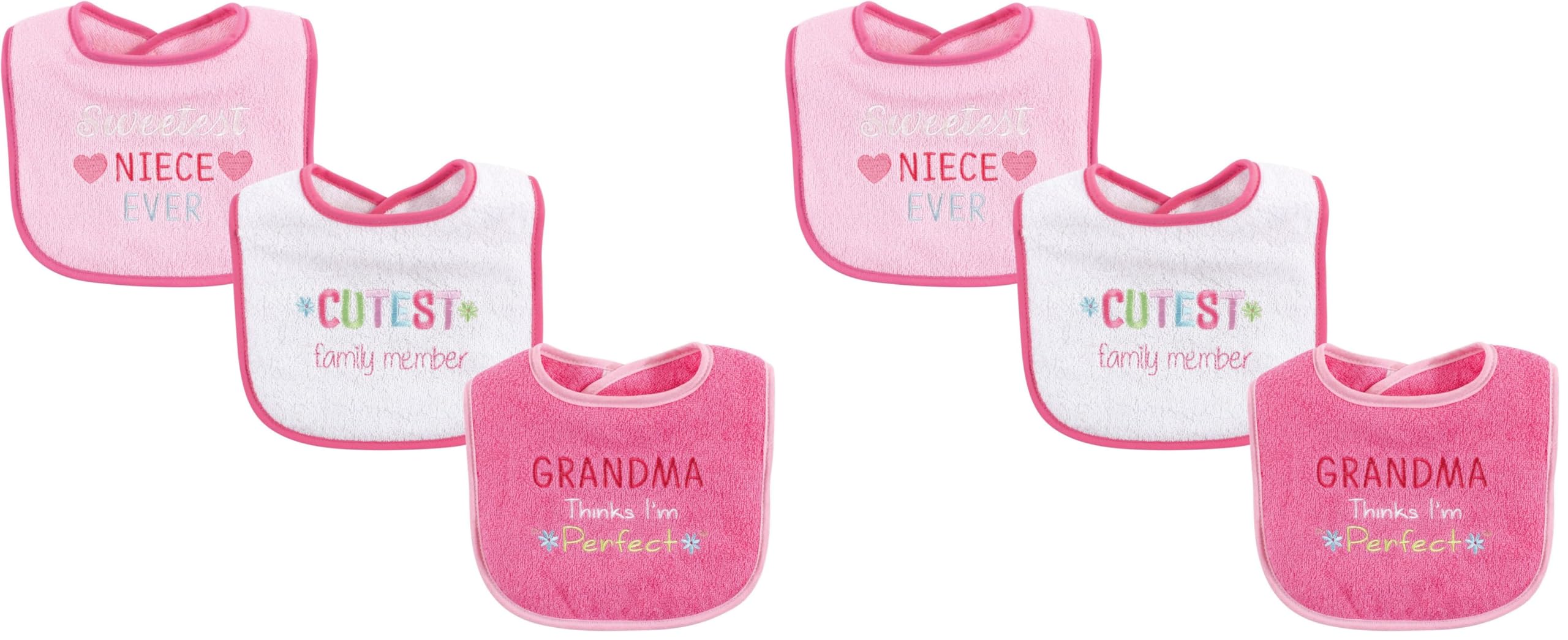 Luvable Friends Unisex Baby Cotton Terry Drooler Bibs with Fiber Filling