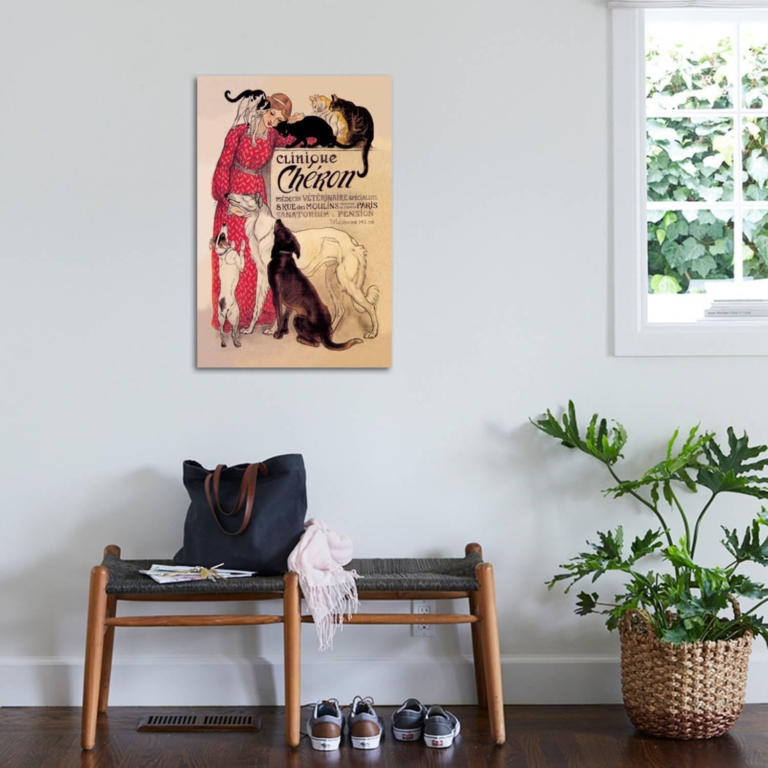 ART.COM Wall Art Print Clinique Cheron, Veterinary Medicine and Hotel by Théophile Alexandre Steinlen, 24" x 36"