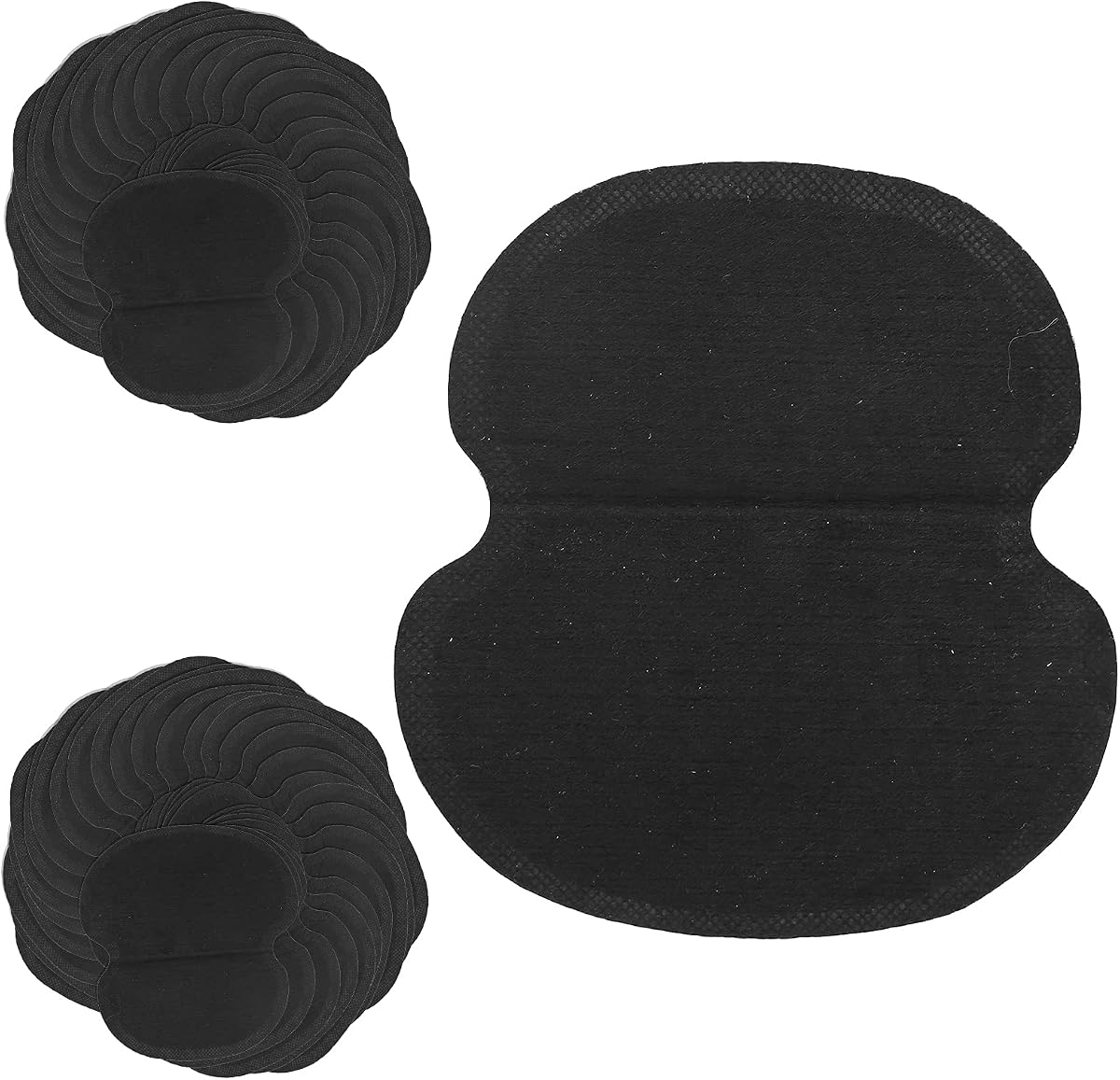 Almohadillas para el sudor de las axilas, almohadillas para el sudor de las axilas para mujeres y hombres, 60 piezas de almohadillas para las axilas, almohadillas para el sudor de las axilas, tela no tejida, cómodas, sin sabor, no visibles para ropa que suda, color negro