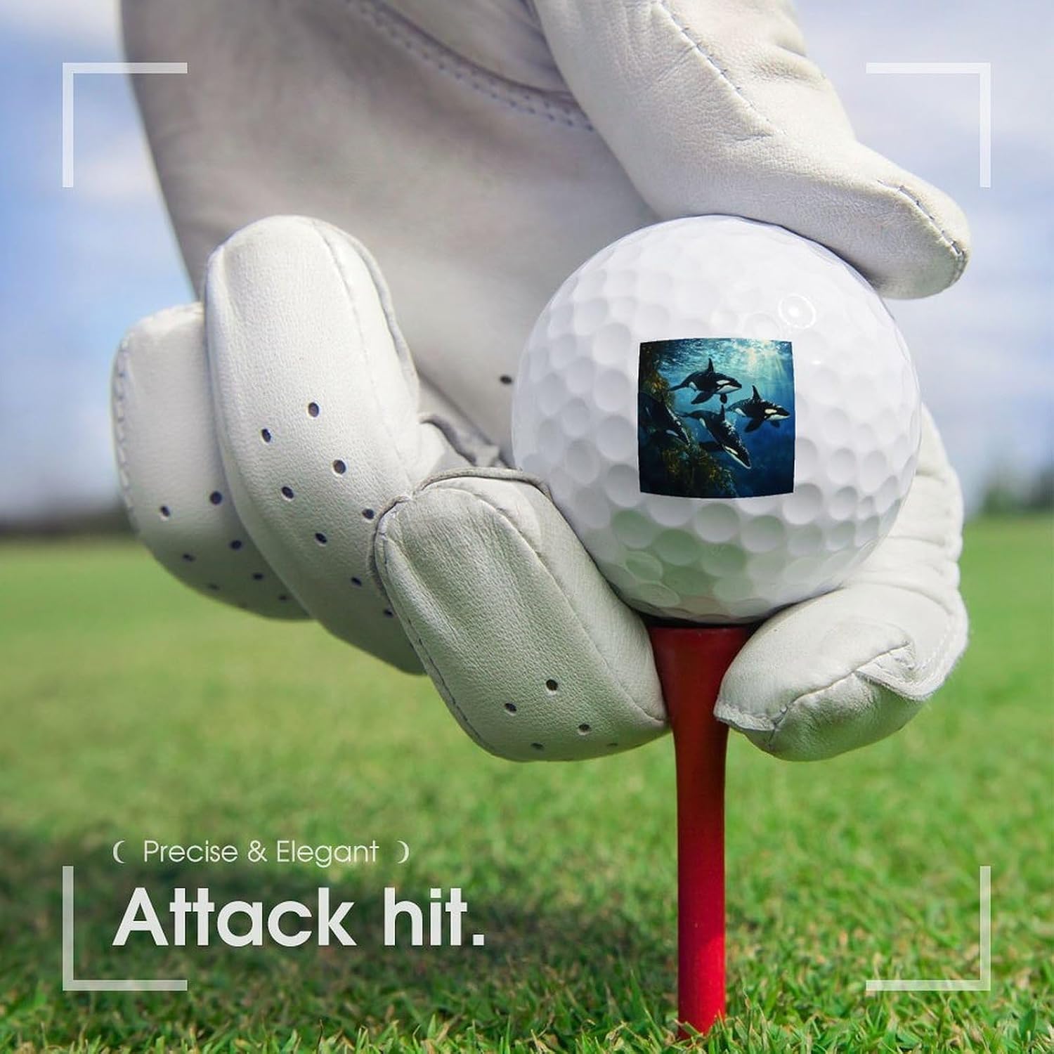 Killer Whales Swim Print Golf Balls Personalized Novelty Balls Gift for Men Women Golfers Lovers