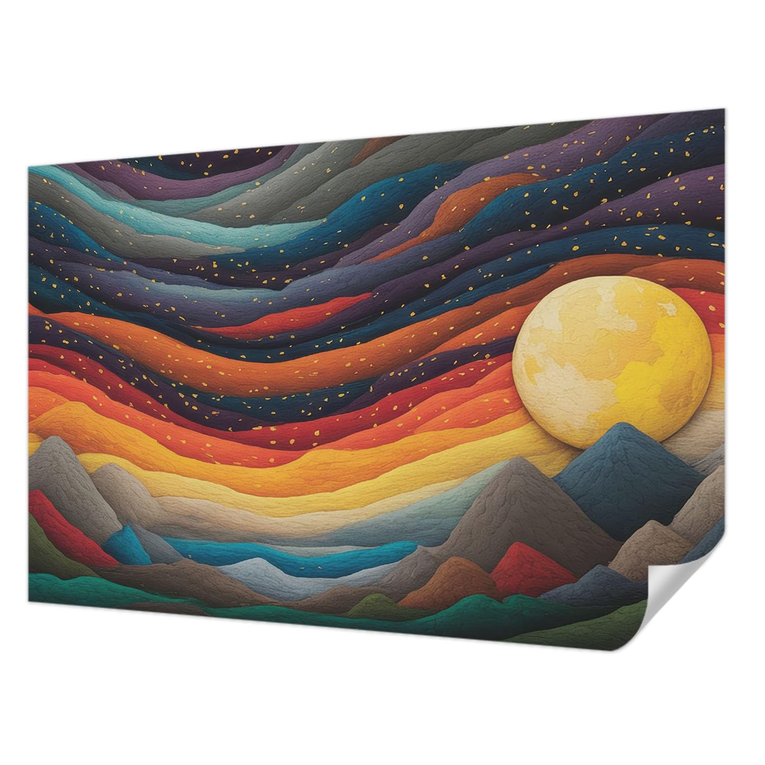 Papier peint autocollant haut de gamme Tulup motif montagnes 104x70 cm décoration murale