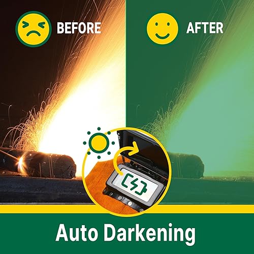 Miniatura 7 de T TOVIA Gafas de soldador LCD y casco de soldadura con protección solar de seguridad lentes de oscurecimiento automático para lugares de trabajo de