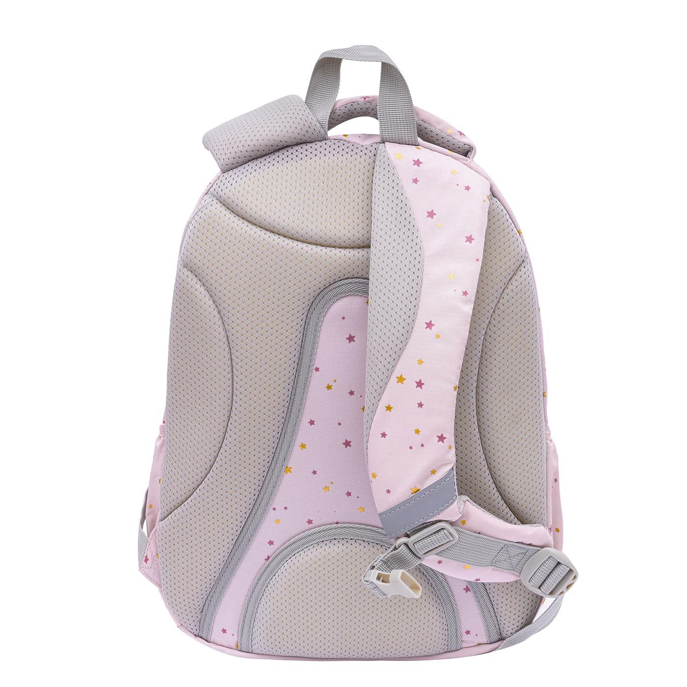 ASTRABAG Plecak Fluffy Bunny, 39x28x15 cm, Złoty/Futrzany, Dla Dziewczynki, Klasa 1-3, Poliester, 20L, Usztywniany, 3 Komory, Szkolny