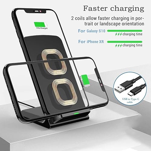 Miniatura 4 de Charging Dock - Foldable Wireless Phone Holder, 15w Fast Charging Stand with Adjustable Angle, Portable Desk Organizer for Smartphones, Convenient