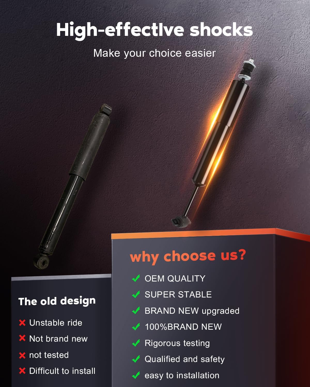 cciyu shock absorbers shock Struts for 1998-2011 for Ford Ranger,1998-2007 for Mazda B3000 shock Struts for 344079 341302 Front and Rear Shocks 4WD RWD