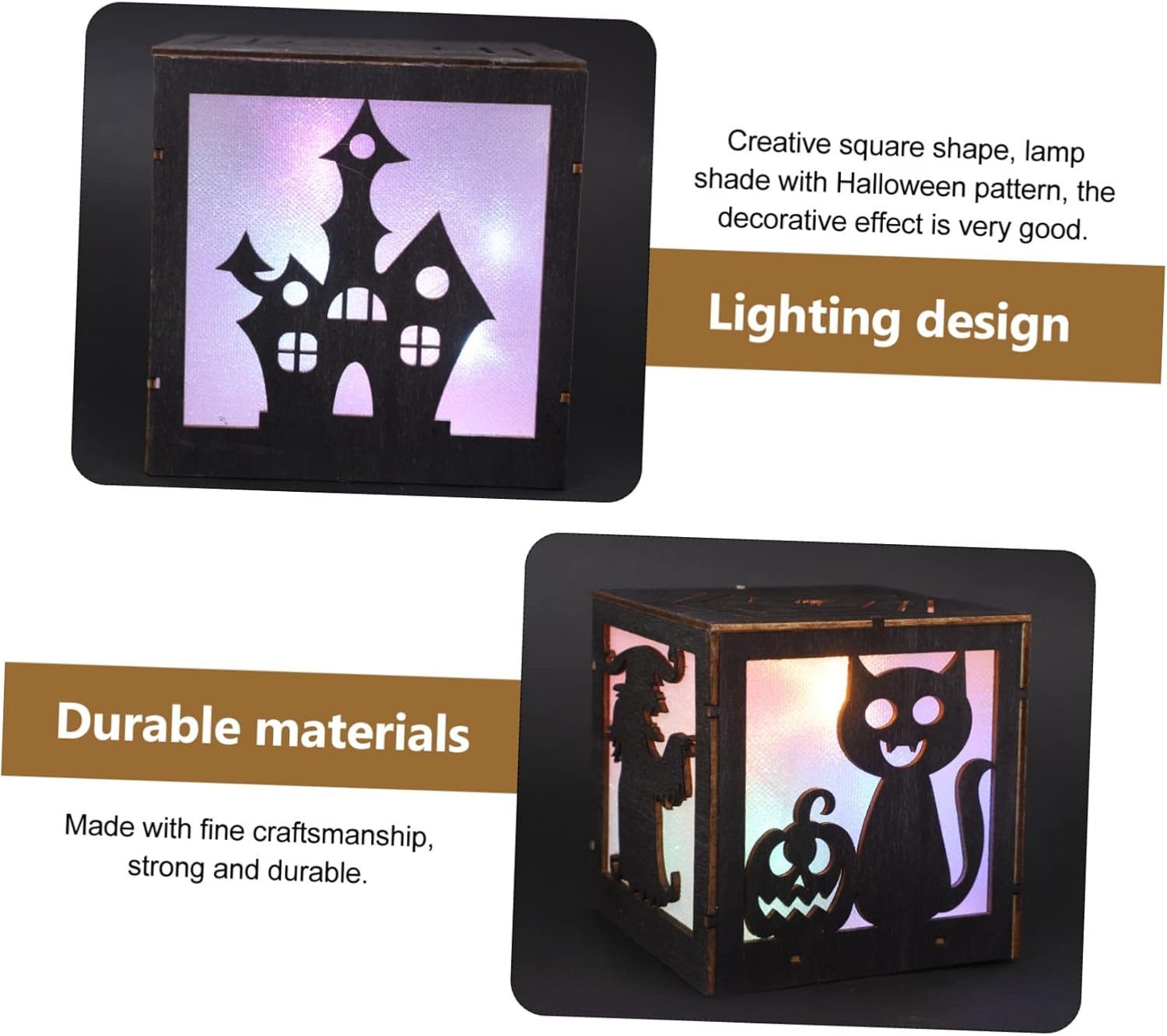 Wooden Hollow Lighting Table Decorations Halloween Decorations Pumpkin Decor Tabletop Decor Festival Light Decor Halloween Ornaments Halloween Lights Witch Decor Plastic