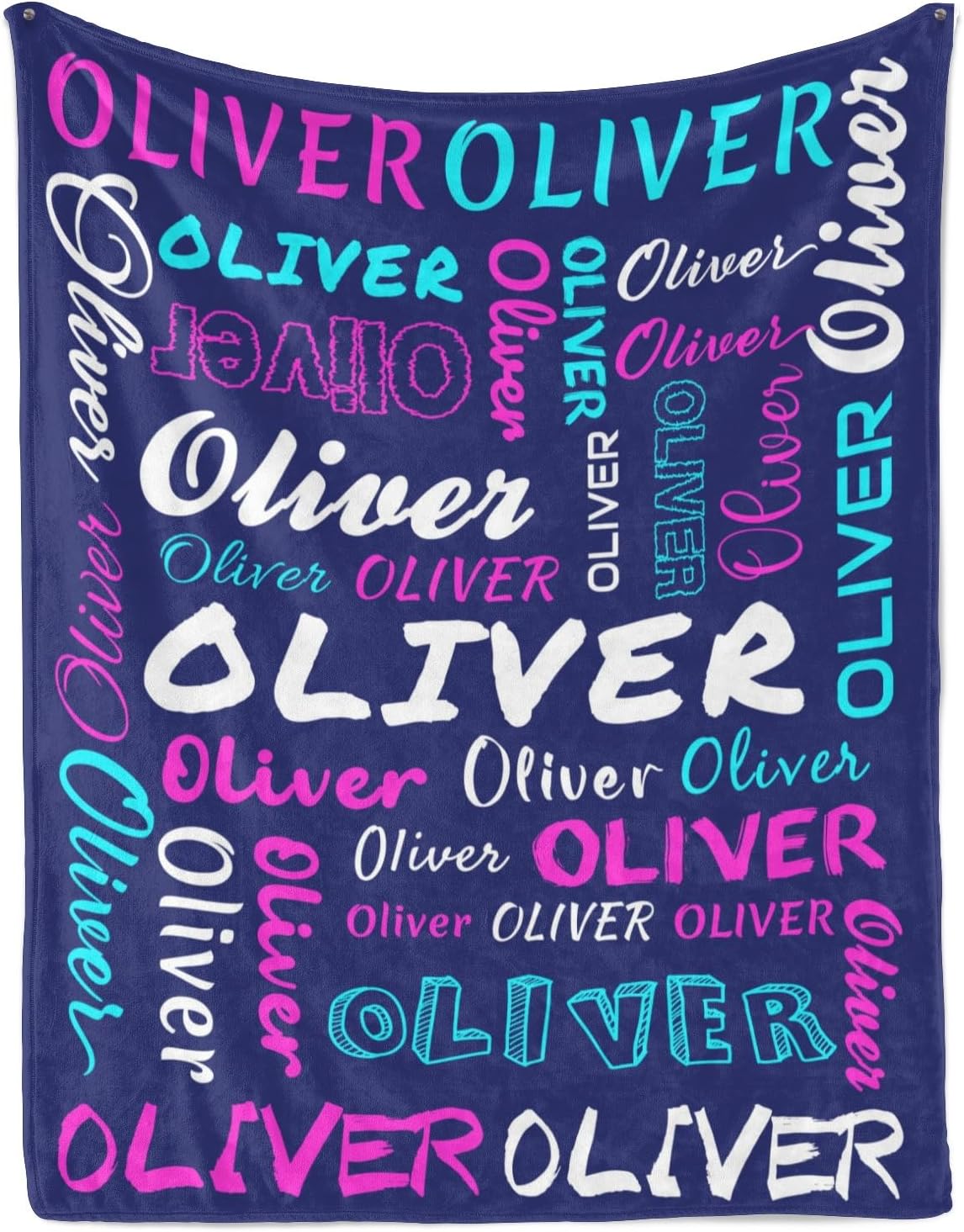 Personalized Blankets and Throws - Custom Blanket with Name for Adults Kids - Personalized Name Throw Blanket Birthday Christmas Valentine's Day Graduation