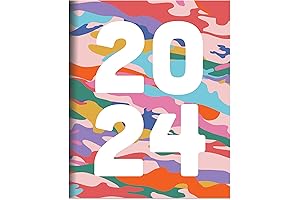 2024 Super Cali Camo Large Monthly Planner