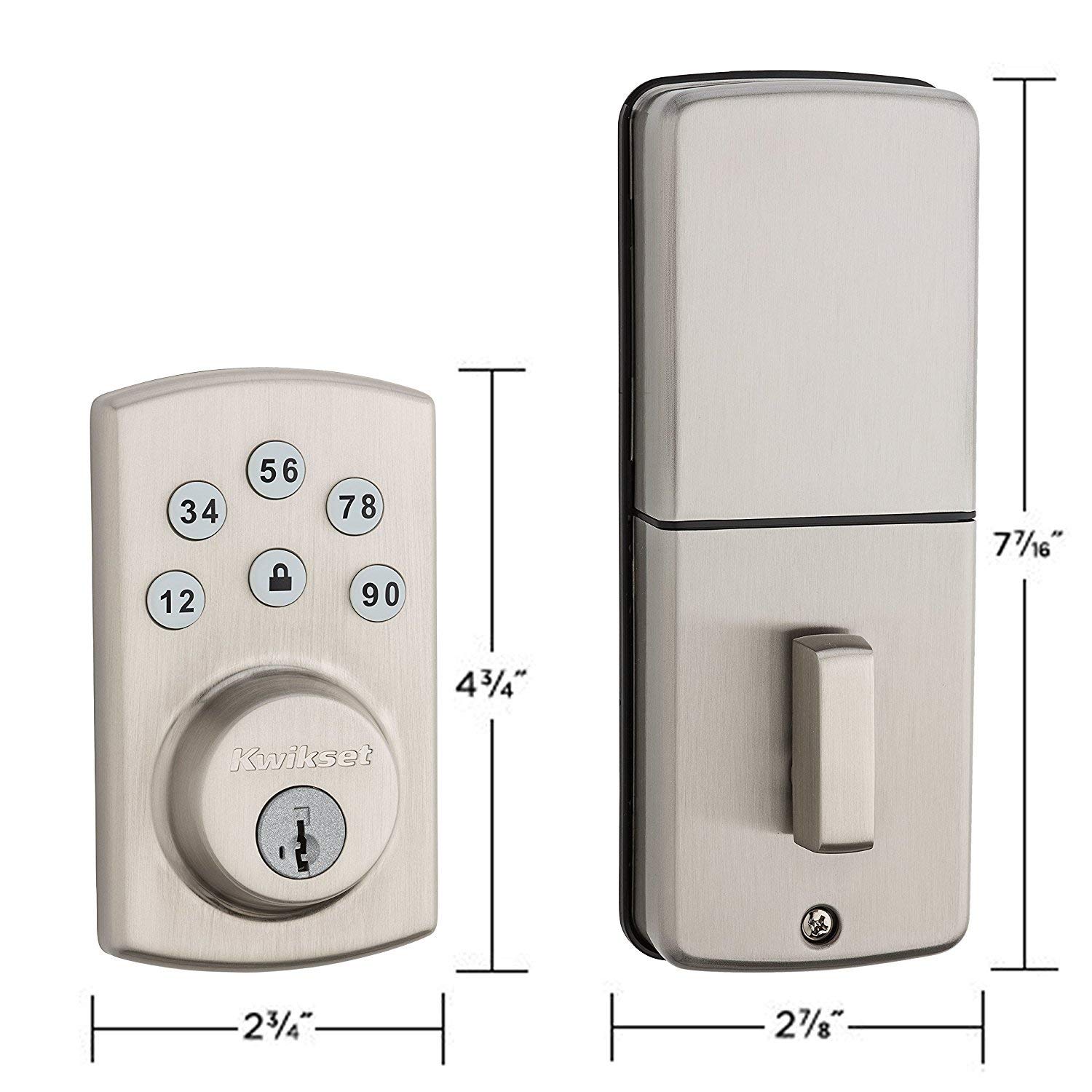 Amazon.co.jp: クイックセット907 Powerbolt 2.0電子デッドボルト